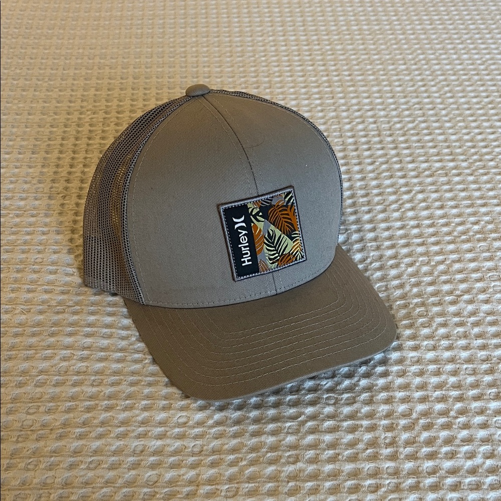 Hurley Brown Trucker Hat with Logo Patch